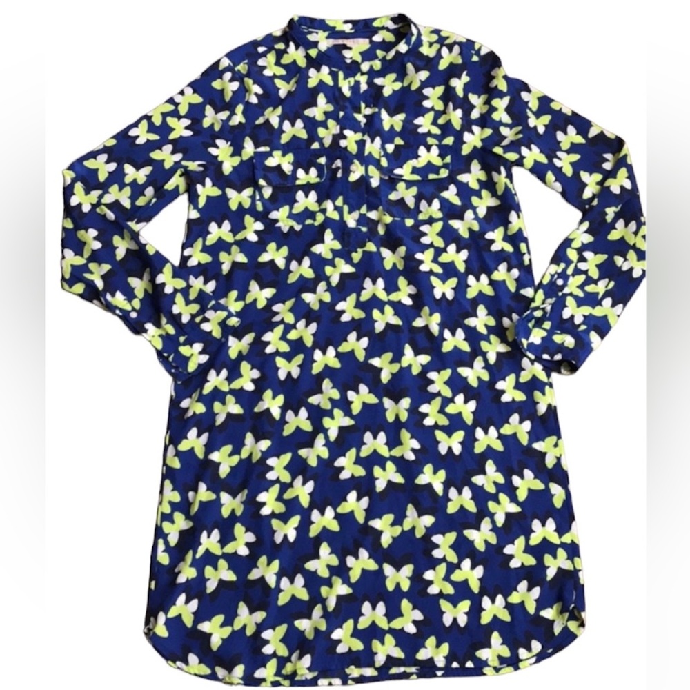 GAP butterfly Henley long sleeved dress button xs